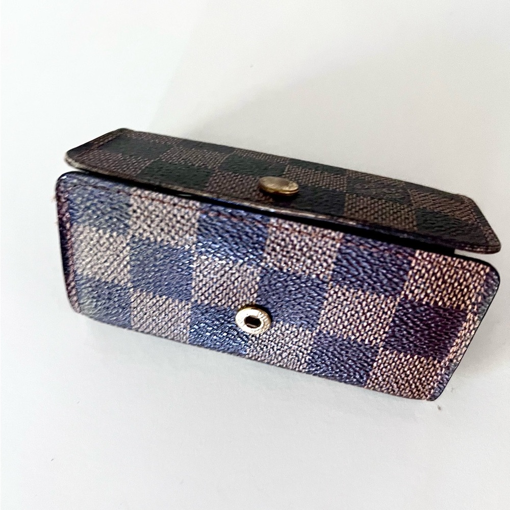 LOUIS VUITTON Damier Brown Checkered 4-Hook Key Holder Made in Paris, France - Picture 7 of 12